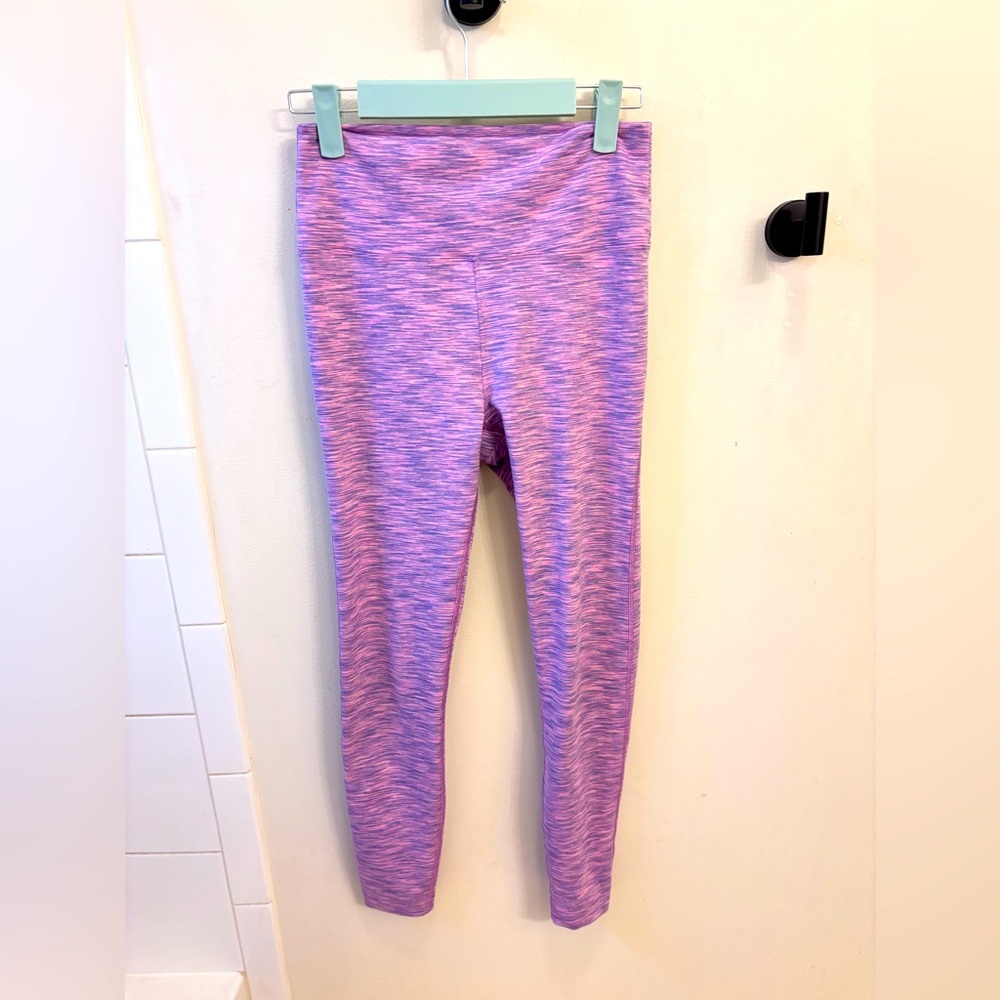 OUTDOOR VOICES high rise leggings purple space dye small